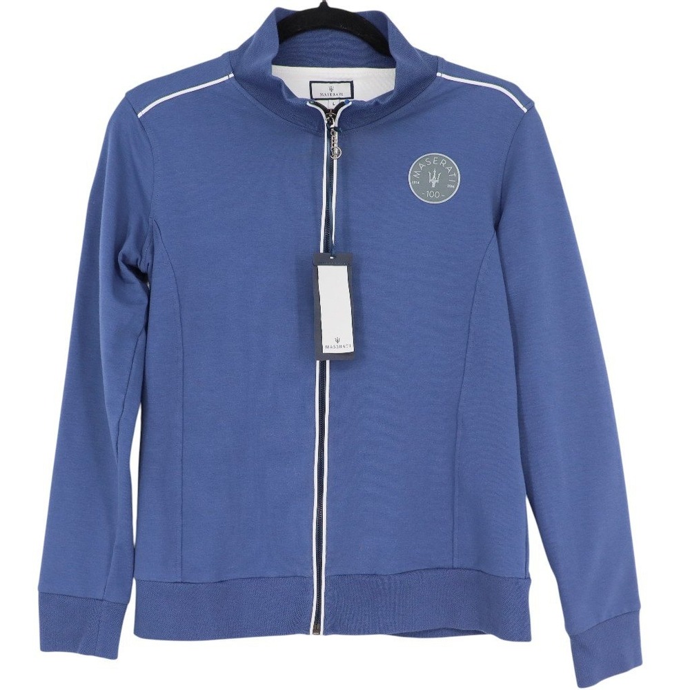 Maserati 100th Anniversary 1914 Men's Blue Full Zip Track Jacket Size L NWT